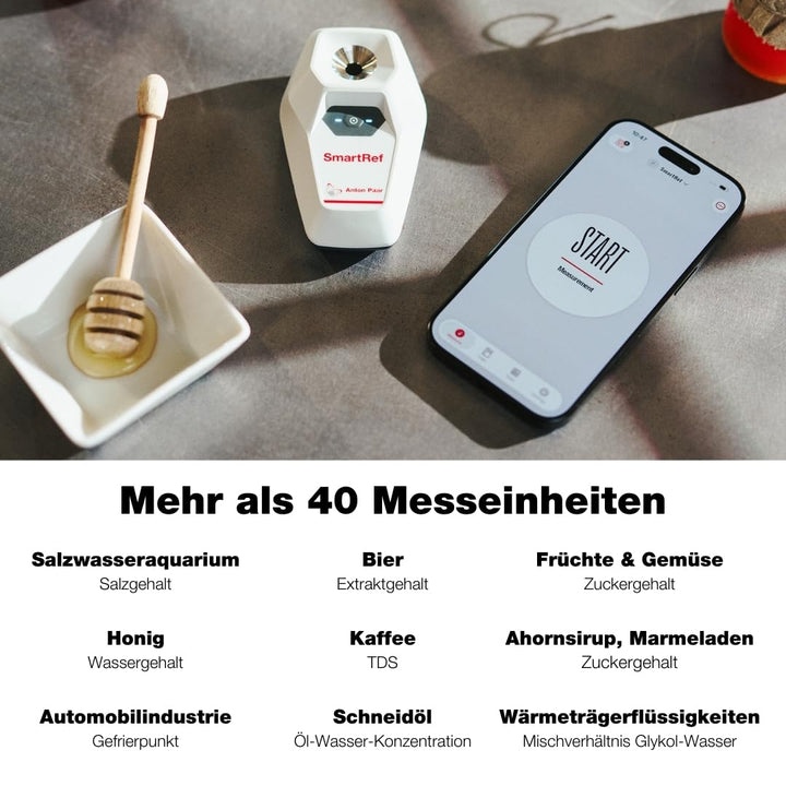 SmartRef AntonPaar - Digitales Refraktometer - Extrakt der Bierwürze, Zuckergehalt in Früchten, Sali