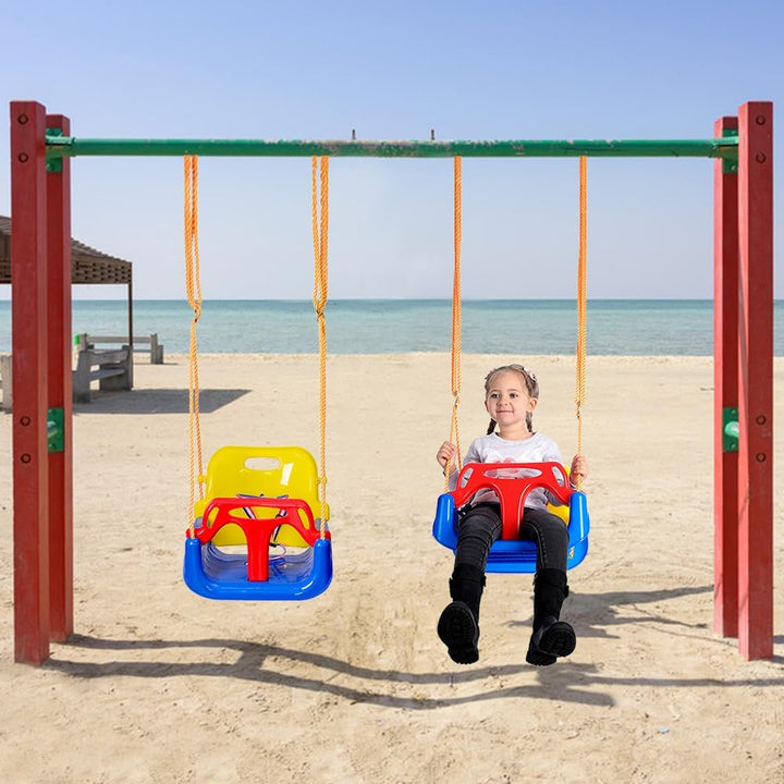 Kinderschaukel Babyschaukel Outdoor 3-in-1 Babyschaukel Kinder verstellbar mit Rückenlehne Schaukel