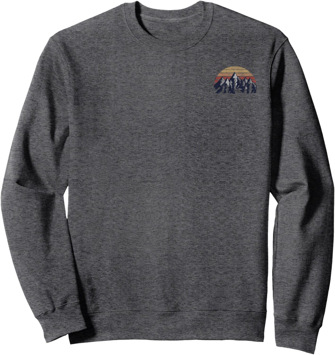 Mountain Sunset Split Pocket Print Sweatshirt