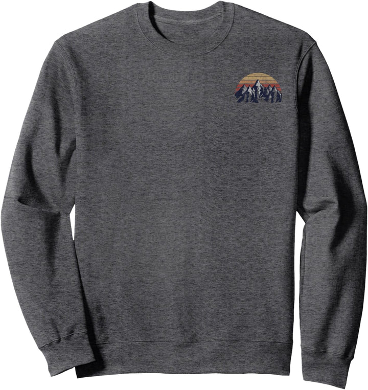 Mountain Sunset Split Pocket Print Sweatshirt
