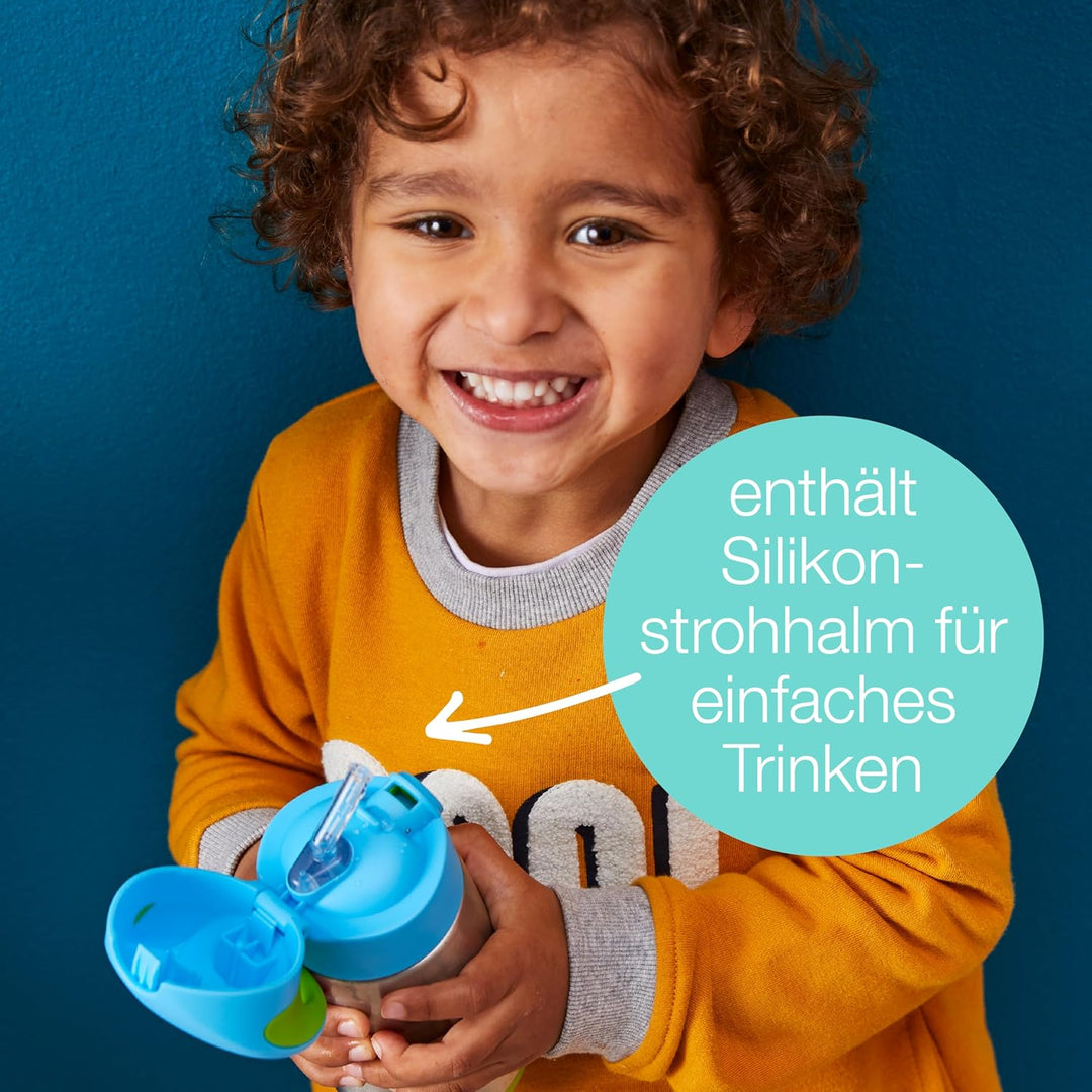 b.box Thermosflasche aus Edelstahl, Ocean Breeze, 12 Monate + 350 ml, 1 Stück Blau, Blau
