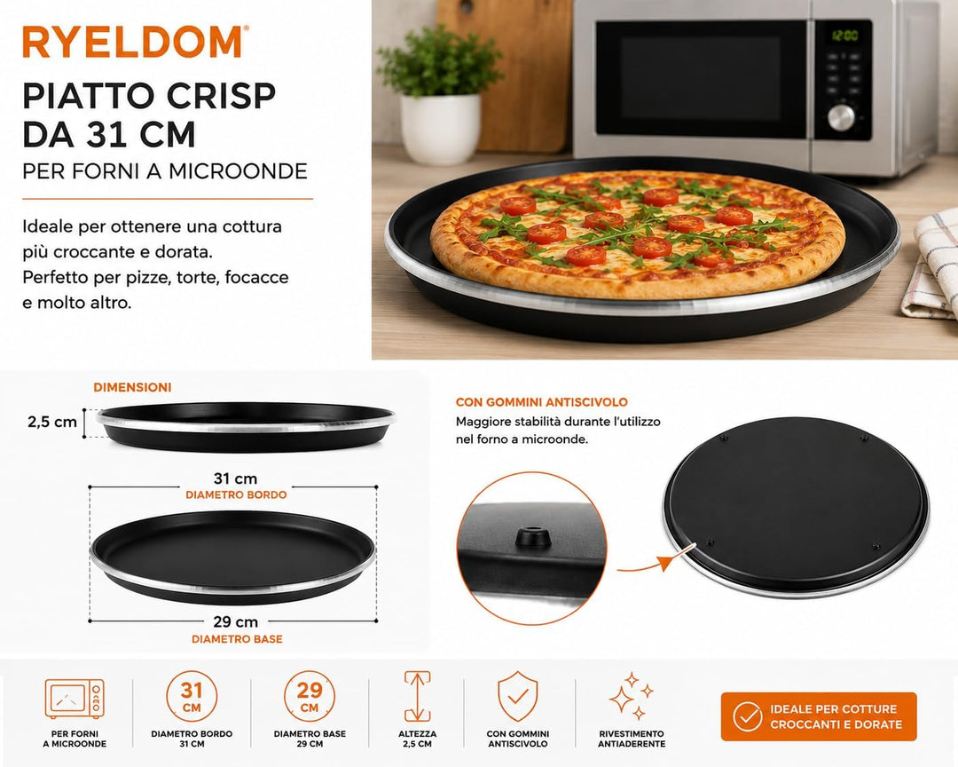 Crisp Teller 31 cm für Mikrowelle