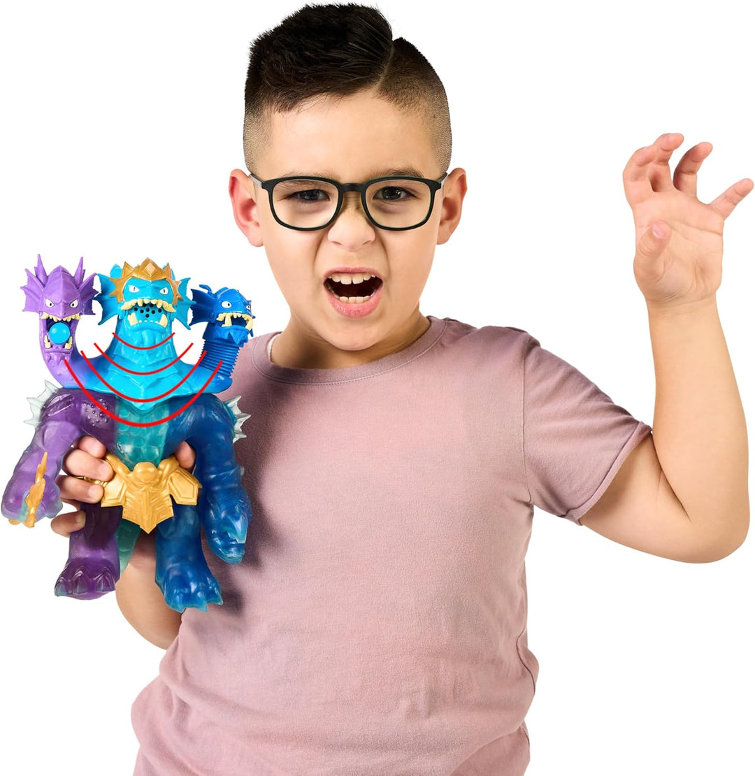Heroes of Goo Jit Zu Deep GOO Sea King Hydra-Figur mit 3-in-1-Schleim-Power, 3 Köpfen und Licht- & S