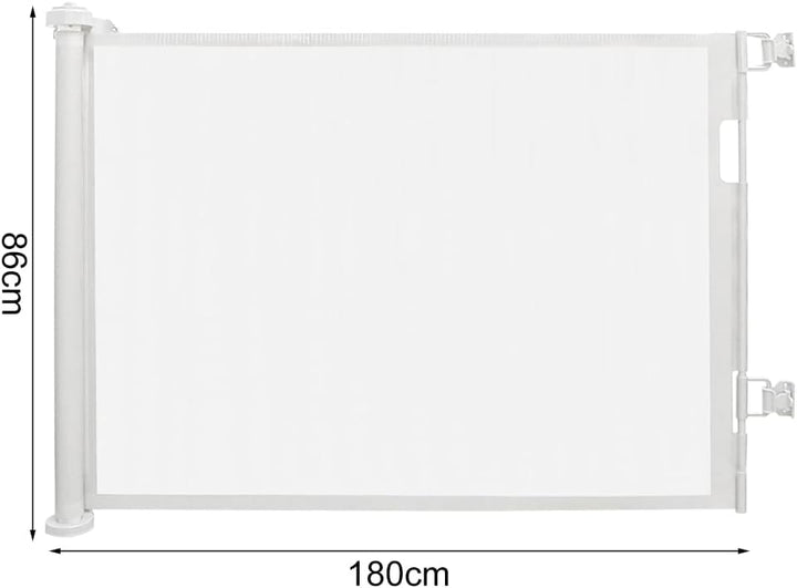 0-180cm Baby Absperrgitter, Treppenschutzgitter Ausziehbare mit Katzenklappe, Türschutzgitter, Einzi