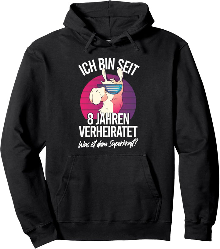 8 Jahre Verheiratet Blechhochzeit Ehemann 8. Hochzeitstag Pullover Hoodie
