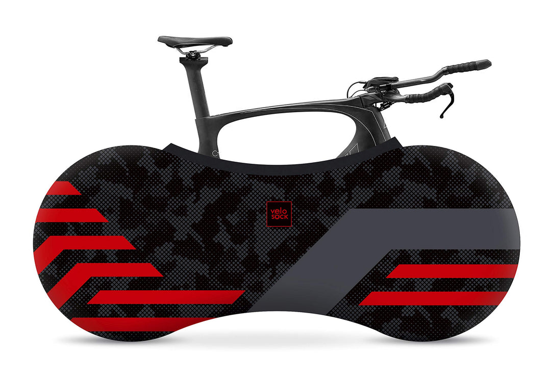 Velo Sock Unisex – Erwachsene Red Lines Bike Cover, One Size, Red Lines