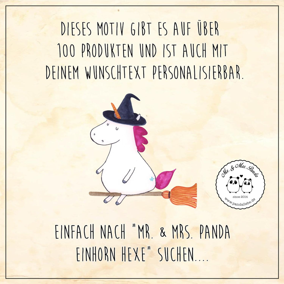 Mr. &amp; Mrs. Panda 50 x 75 cm Fussmatte Einhorn Hexe - Geschenk, Einhörner, Schmutzfangmatte, Einhorn