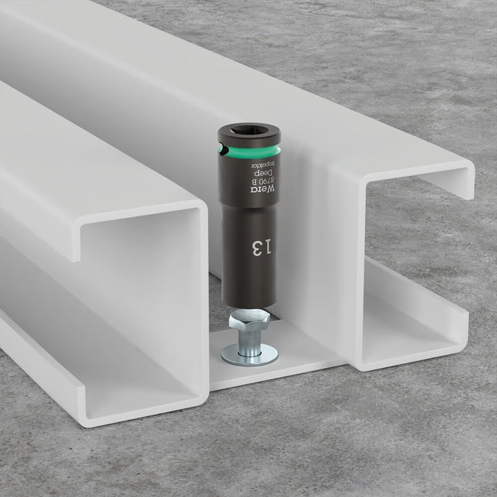 Wera 05005590001 9660 Nuss-Magnetleiste B Impaktor Deep 1 Steckschlüsseleinsatz-Satz, 3/8"-Antrieb,