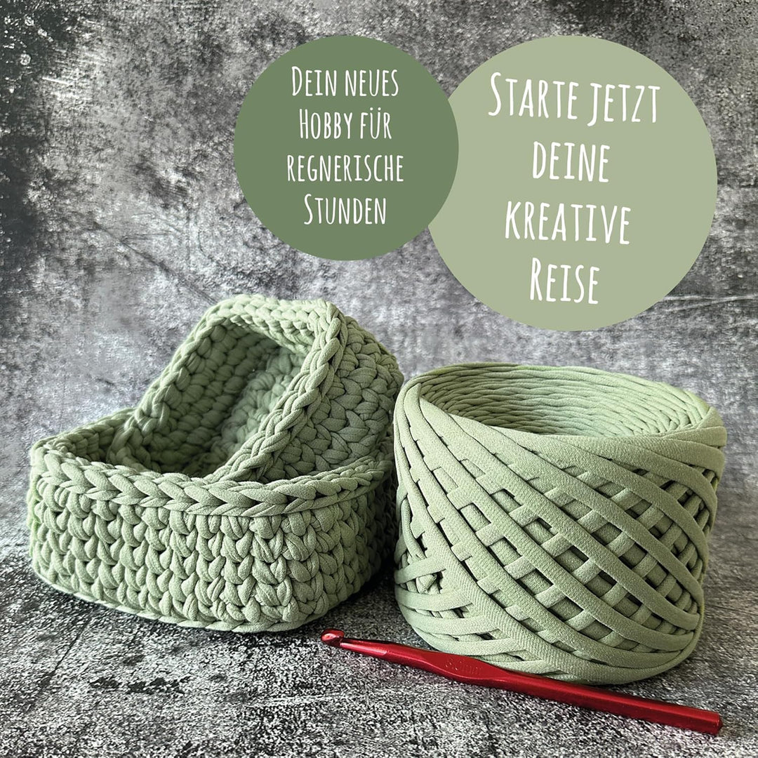 HÄKEL LIESE Häkelset für Anfänger - kleine Körbe, Häkelset Anfänger, Textilgarn zum Häckeln, Crochet