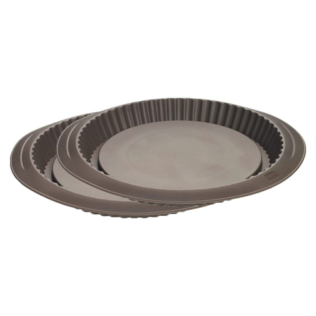 Lurch 585007 Flexiform Obstboden 2er Set / 2 Backformen aus 100% BPA-freiem Platin Silikon, 28cm Obs