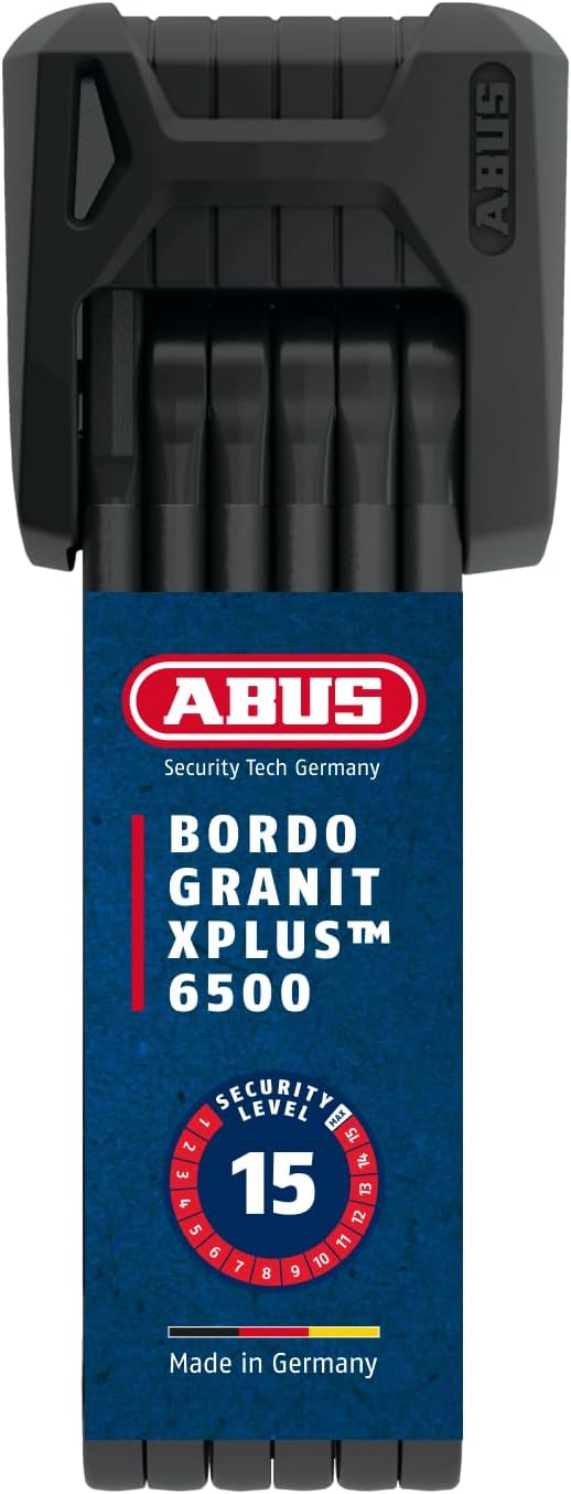 ABUS Faltschloss Bordo Granit XPlus 6500/85 ST mit Schlosstasche & Halter SH 6500/85 Bordo XPlus - F
