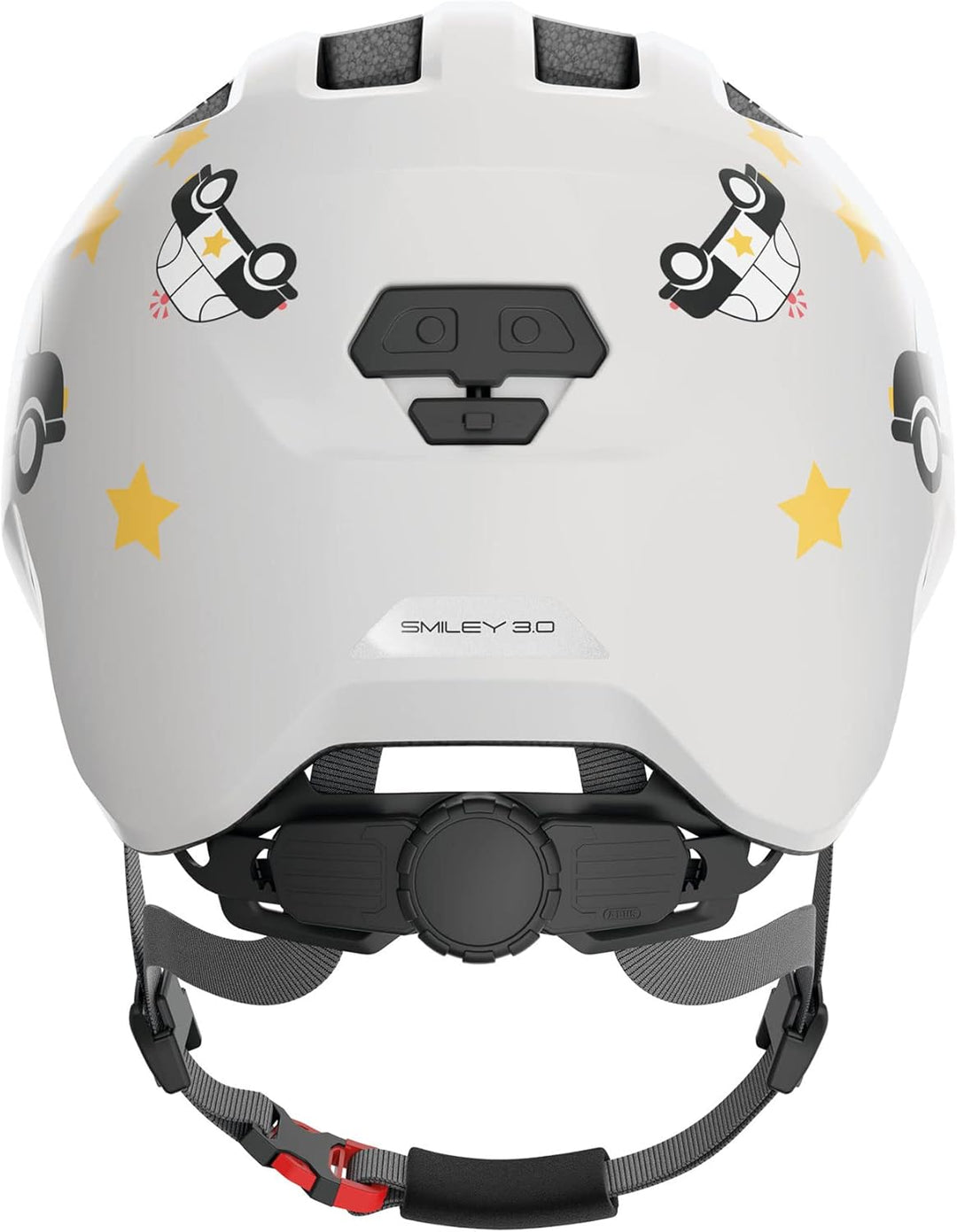 ABUS Kinderhelm Smiley 3.0 - Fahrradhelm mit tiefer Passform, kindergerechten Designs & Platz für ei