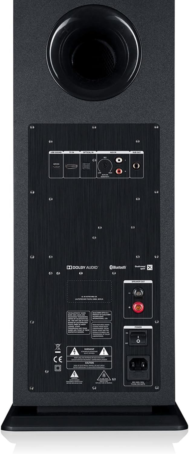 Teufel Ultima 40 Aktiv - Aktives 3-Wege-Lautsprecher-Paar, Bluetooth aptX, Dolby Audio, HDMI ARC, Su