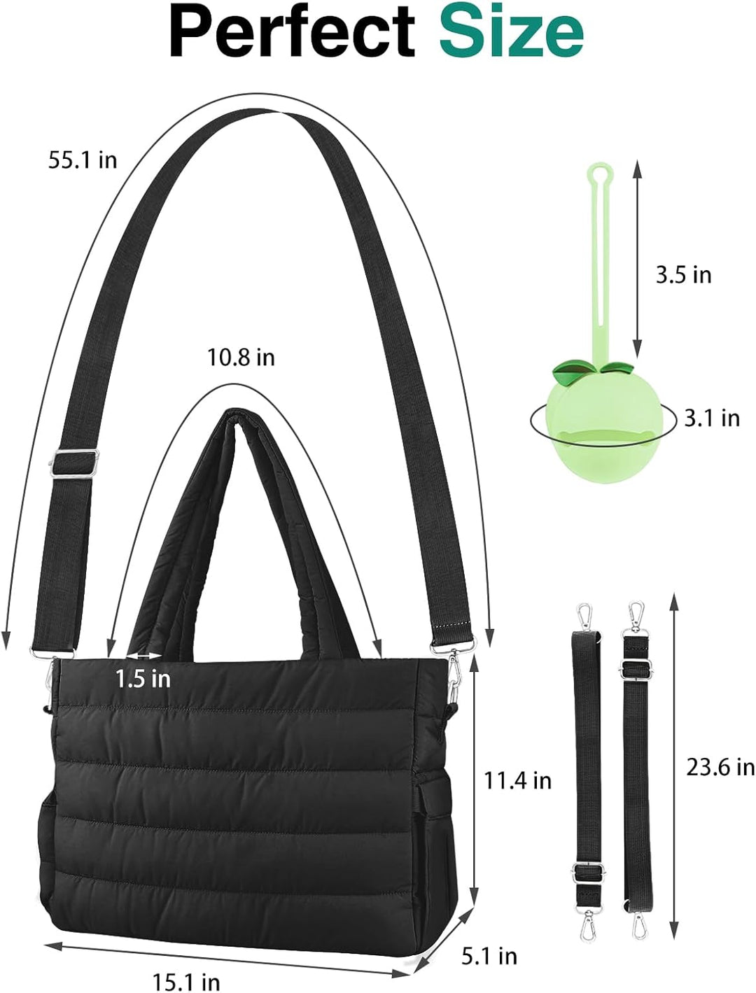 KUBYA Unisex Diaper with Pacifier Case-1 Wickeltasche Cosody Mommy Bag Schwarz, Schwarz