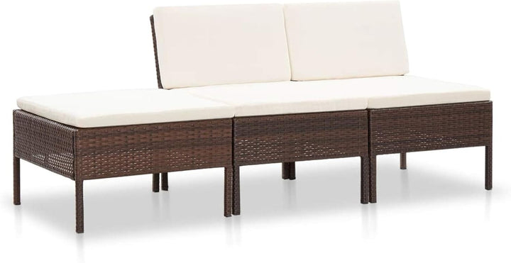 Festnight 3 Teilig Rattan Gartenmöbel Set Lounge Set balkonmobel klein Balkon balkonmobel Set Balkon
