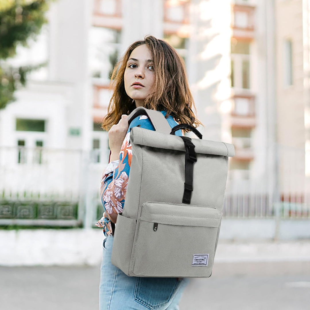 TANTOMI Rucksack Damen Herren, Rucksack Laptop Tasche 15,6 Zoll, Laptop Rucksack Damen Herren weit ö