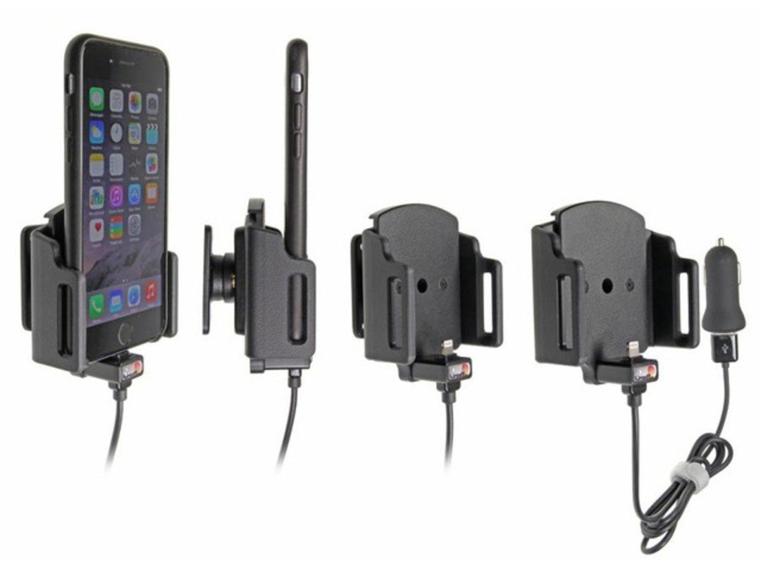 Brodit 521666 Gerätehalter aktiv auf USB inkl. KFZ-Ladeadapter für Apple iPhone 6/6s/iPhone 7 mit Ap