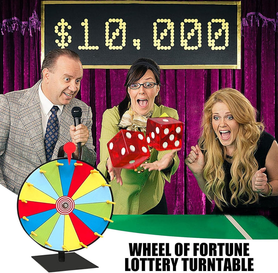 Generisch Glücksrad Zum Drehen,Spinnings Prize Wheel,8/12/15 Slots Tabletop Roulette Wheel Mit Ständ