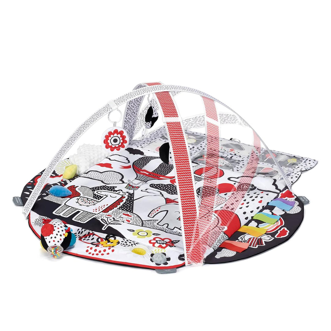 Kinderkraft Spielmatte 4SMART, Kontrastreiche sensorische, Lernmatte, Erlebnismatte, Krabbeldecke, S