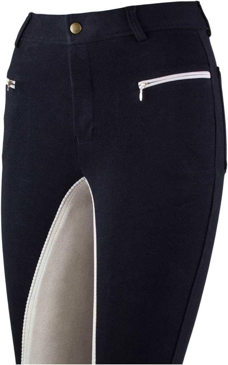 RL24 Damen Reithose Vollbesatz Flex BASICLINE 52 Schwarz/Grau, 52 Schwarz/Grau