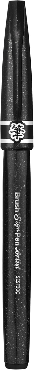 Pentel SESF30C-AX Extra feine Pinsel-Spitze, 12 Stück schwarz 12 Schwarz, 12 Schwarz