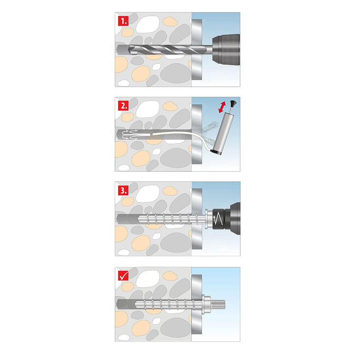 TOX Schraubanker Sumo Max 1 AG A4 8x105 mm, mit Anschlussgewinde M8, nichtrostender Stahl A4 für ver