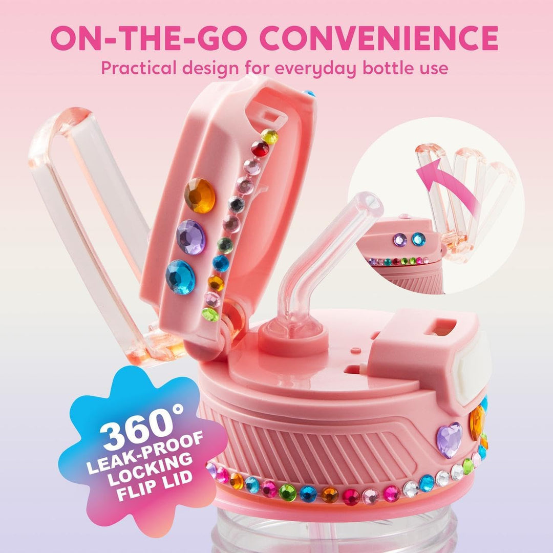 Klever Kits Kreatives Bastelspielzeug-Set,Wasserflaschen-Dekorationmit Einhorn für Kinder,Kunst und
