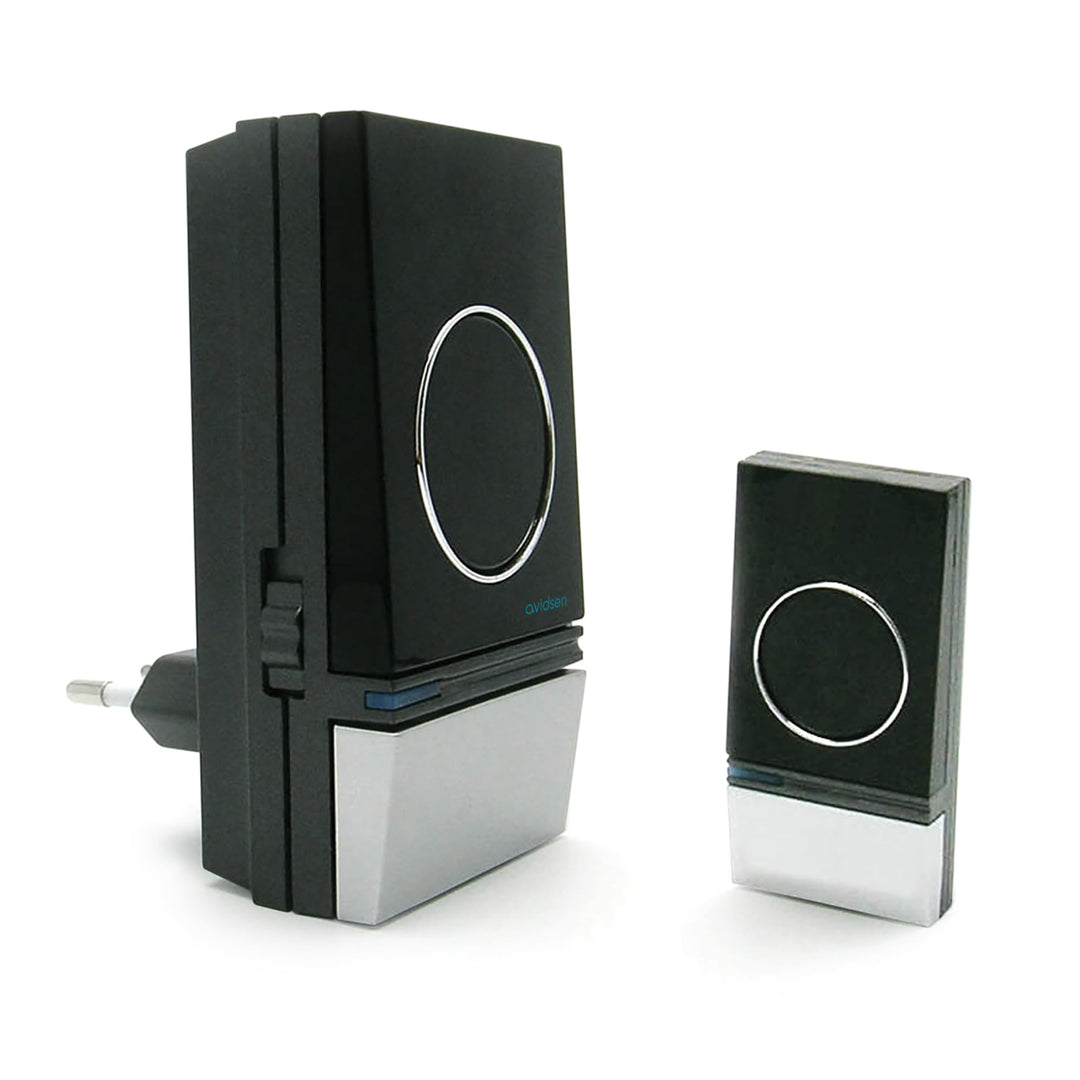 Avidsen 102326 Nielsen 100 m Plug-In Wireless Door Chime with 32 Chimes High Gloss Black by Avidsen