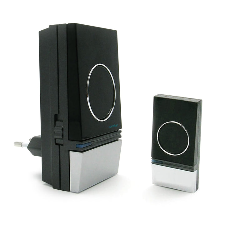 Avidsen 102326 Nielsen 100 m Plug-In Wireless Door Chime with 32 Chimes High Gloss Black by Avidsen