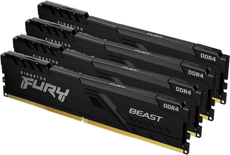 Kingston FURY Beast 16GB (4x4GB) 2666MHz DDR4 CL16 Desktop Speicher Kit mit 4 KF426C16BBK4/16 16GB K