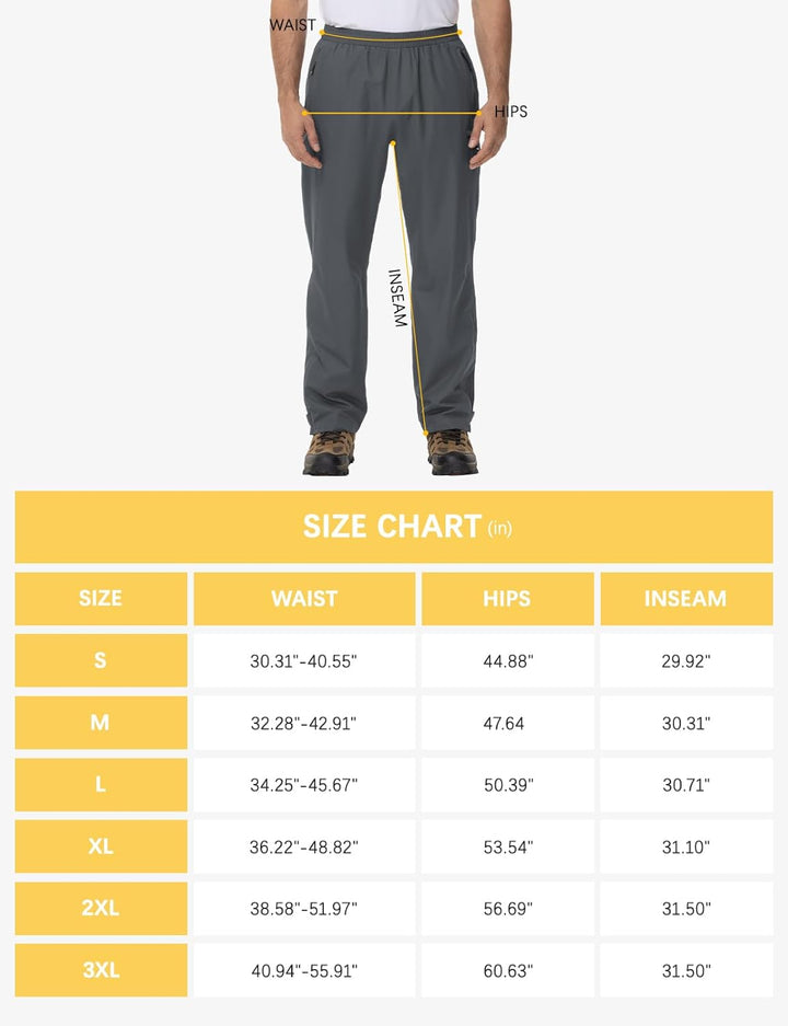 donhobo Herren Hose Wasserdicht Regenhose Leichte Winddichte Fahrrad für Outdoor Mesh Atmungsaktiv A