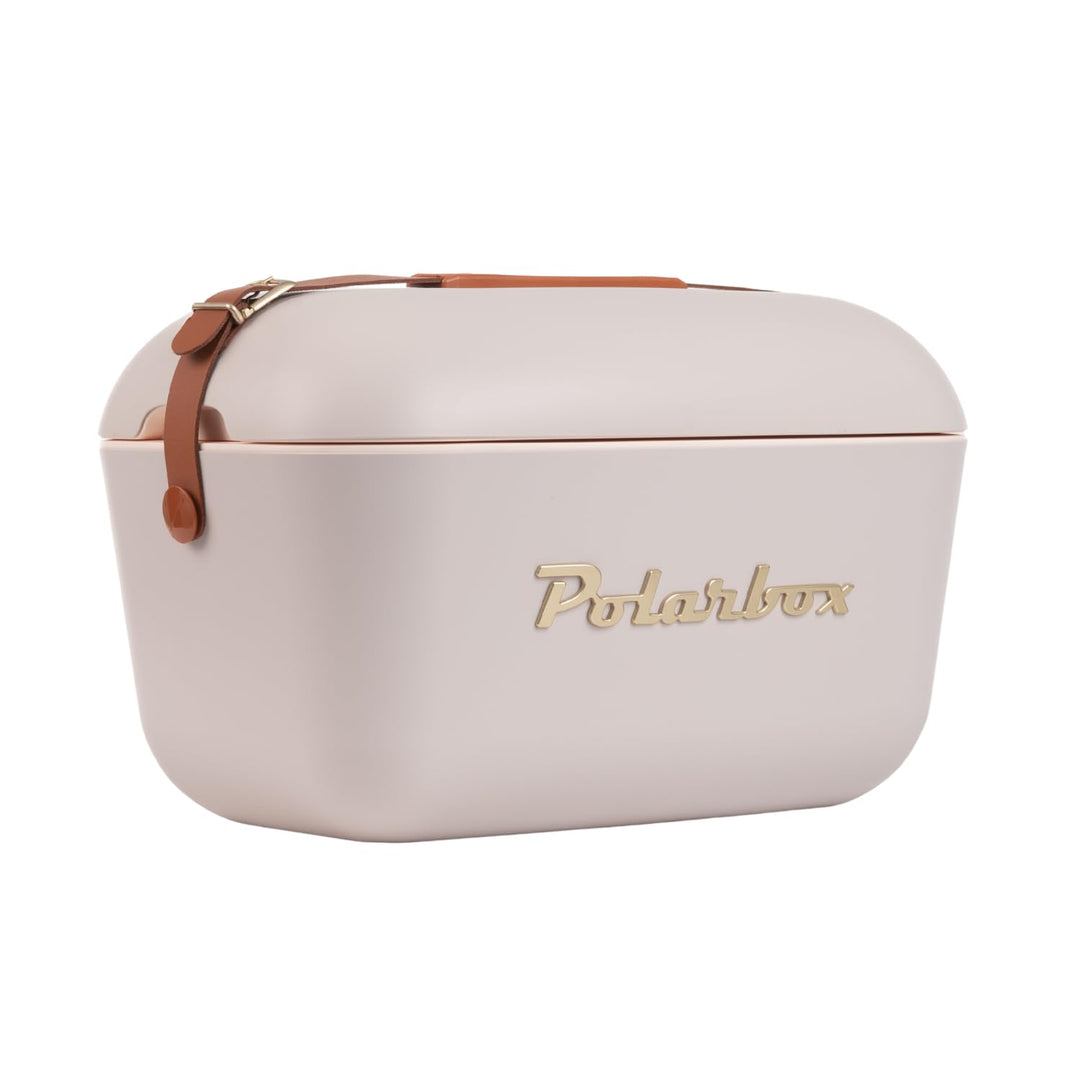 Retro Kühltasche mit Lederband 20 Liter - Polarbox - Perle