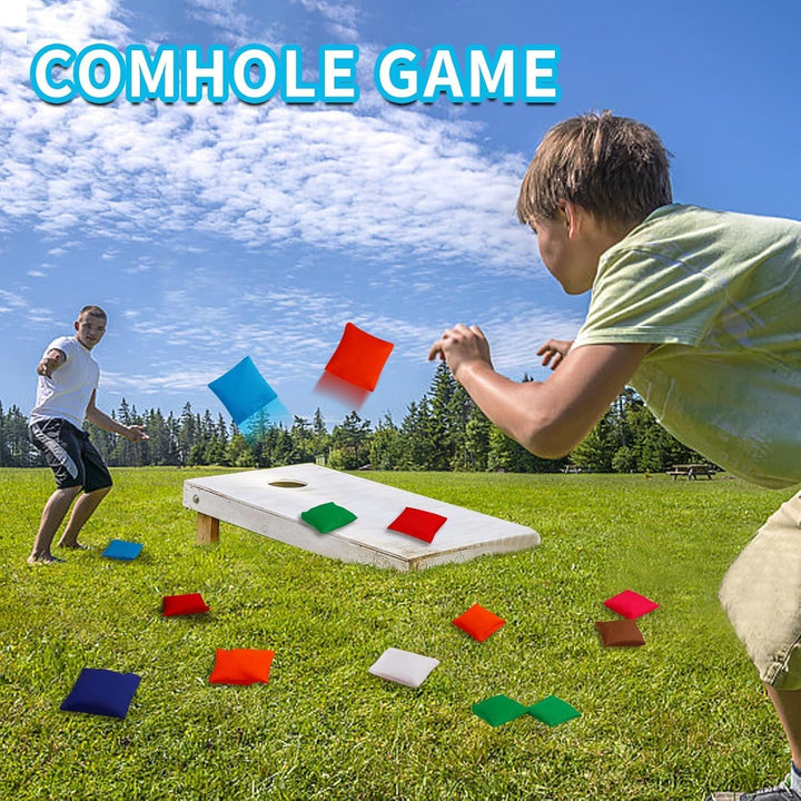 32 Stück Cornhole Säckchen, 8 × 8 cm Nylon Wurfsäckchen – Mini Bean Bags für Tossing, Kinder Outdoor