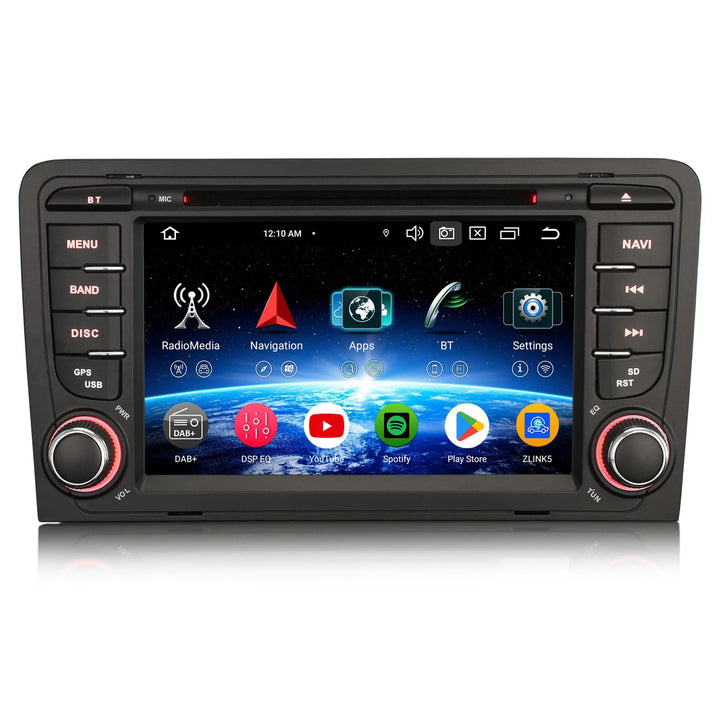Erisin 7 Zoll Android 14 Autoradio mit CD Player Für Audi A3 S3 RS3 RNSE-PU Unterstützt Bluetooth 5.