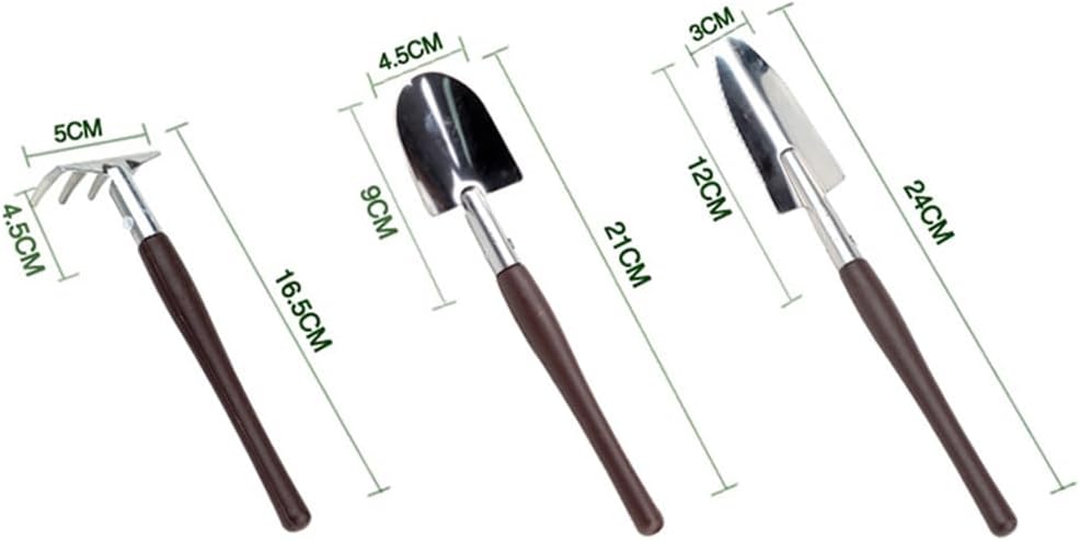 Hemoton 3-teilig Gartenwerkzeug Set Mini Harke für Blumentopf Handheld-Garten-Werkzeug-Set, Mini-Har