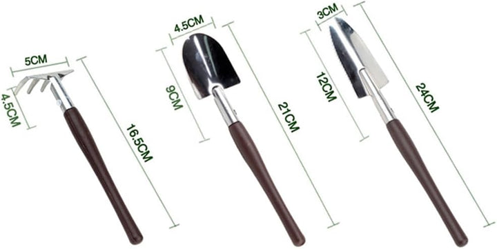 Hemoton 3-teilig Gartenwerkzeug Set Mini Harke für Blumentopf Handheld-Garten-Werkzeug-Set, Mini-Har