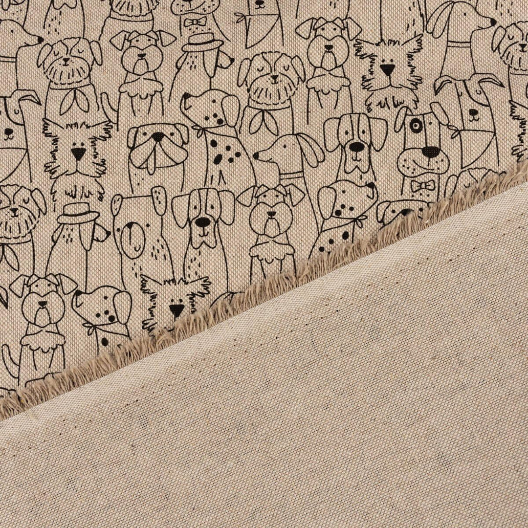 SCHÖNER LEBEN. Zugluftstopper Dog Cartoon Line Hunde div. Grössen, Auswahl:90cm Länge ca. 90x15x15cm