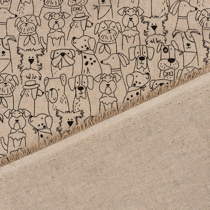 SCHÖNER LEBEN. Zugluftstopper Dog Cartoon Line Hunde div. Grössen, Auswahl:90cm Länge ca. 90x15x15cm