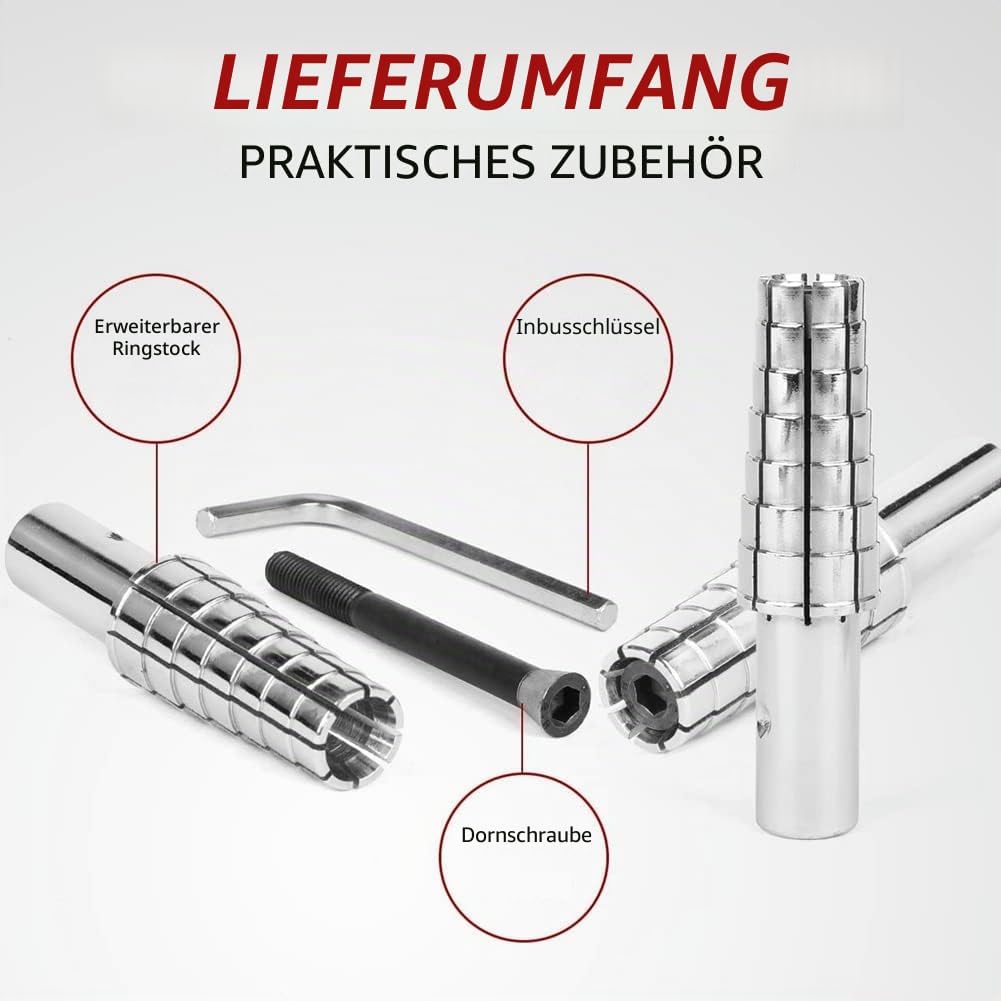 Luntfeiy Erweiterbarer Ringdorn Aus Edelstahl mit Sechskantschlüssel, Robustes Ringformwerkzeug zum