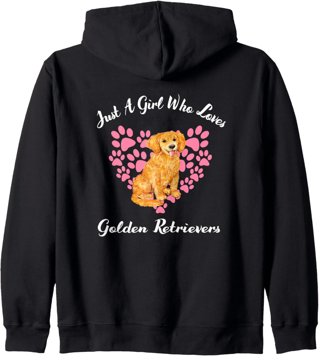 Just A Girl Who Loves Golden Retrievers Hunde Süsser Welpe Kapuzenjacke