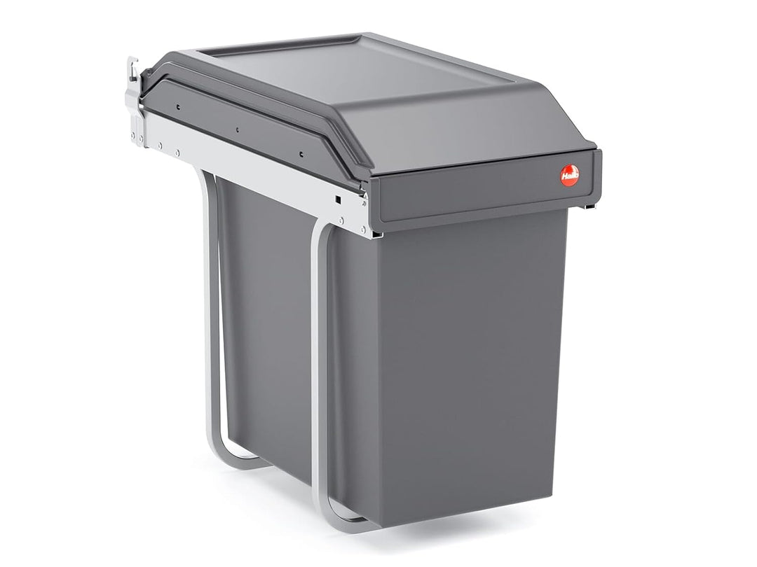 Hailo Abfallsammler 3650241 | SingleBox 24 Liter | Solo Mülleimer mit Rollenauszug | Anthrazit