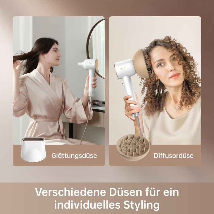 Dreame Hair Glory Combo Haartrockner,Trocknet schnell,110.000 Umdrehungen pro Minute,Luftstrom 70m/s