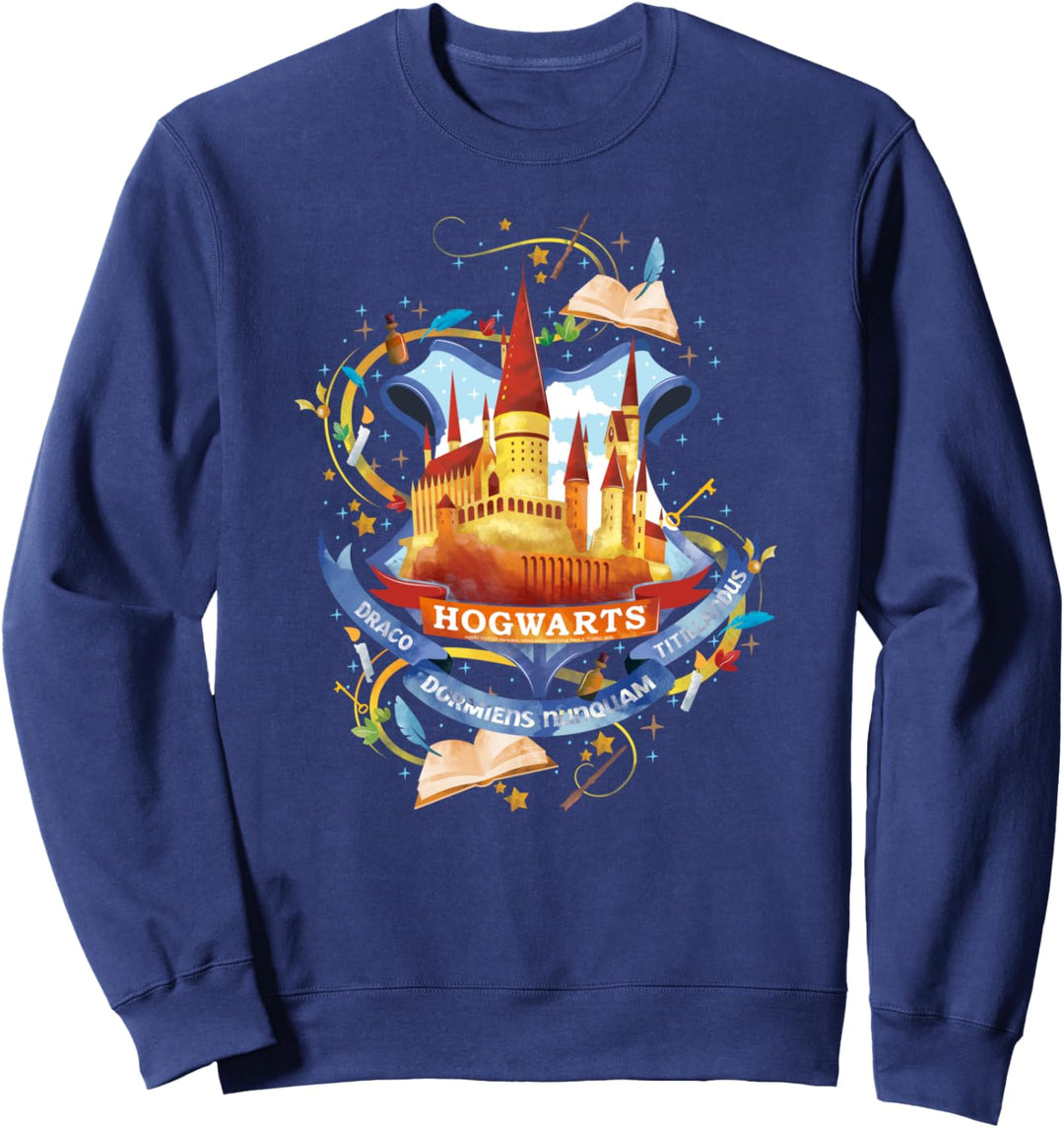 Harry Potter Watercolor Hogwarts Crest Sweatshirt