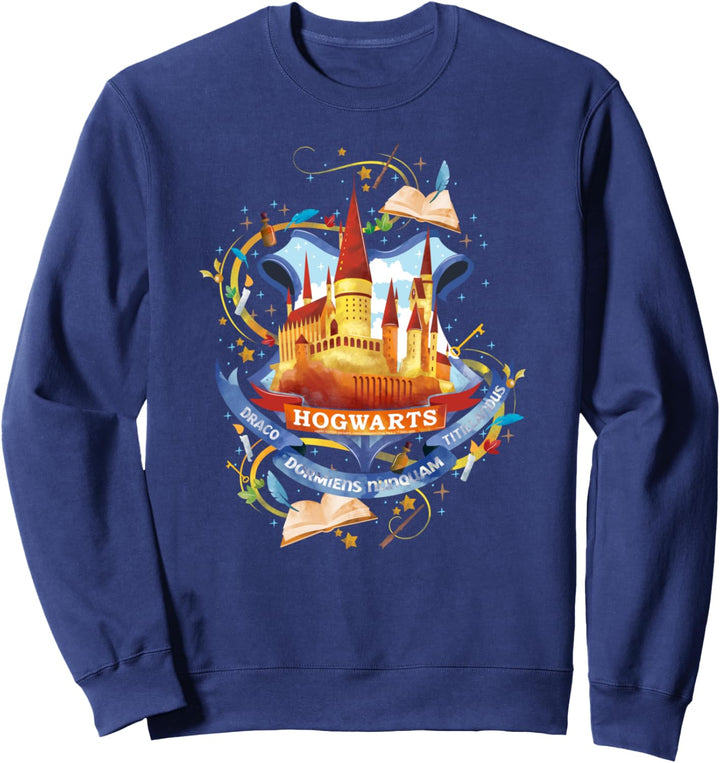 Harry Potter Watercolor Hogwarts Crest Sweatshirt