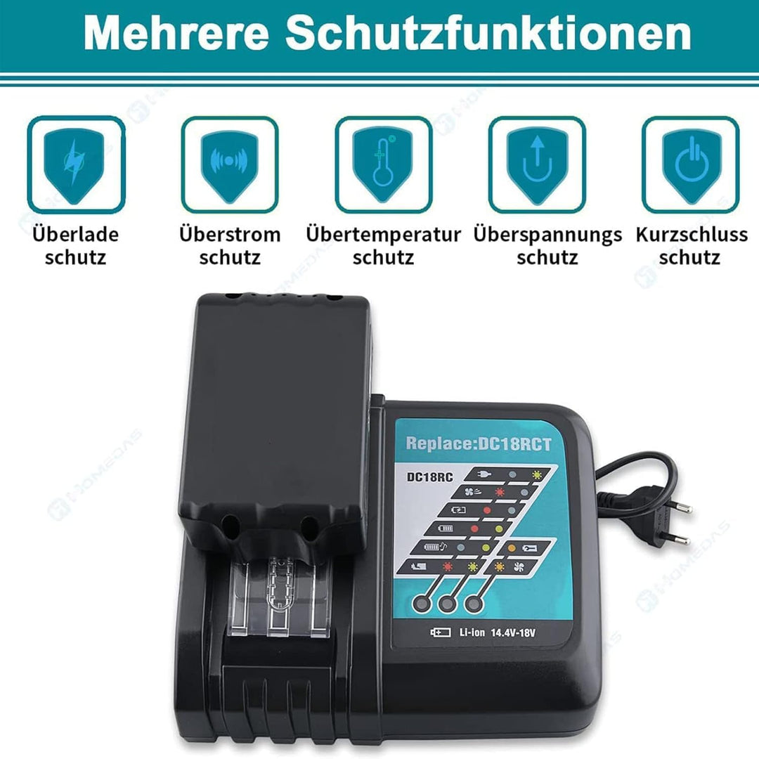 Replacement Battery for Makita Battery 18 V 2 x 18 V 5500 mAh Replacement Battery for Makita 18 V Ba
