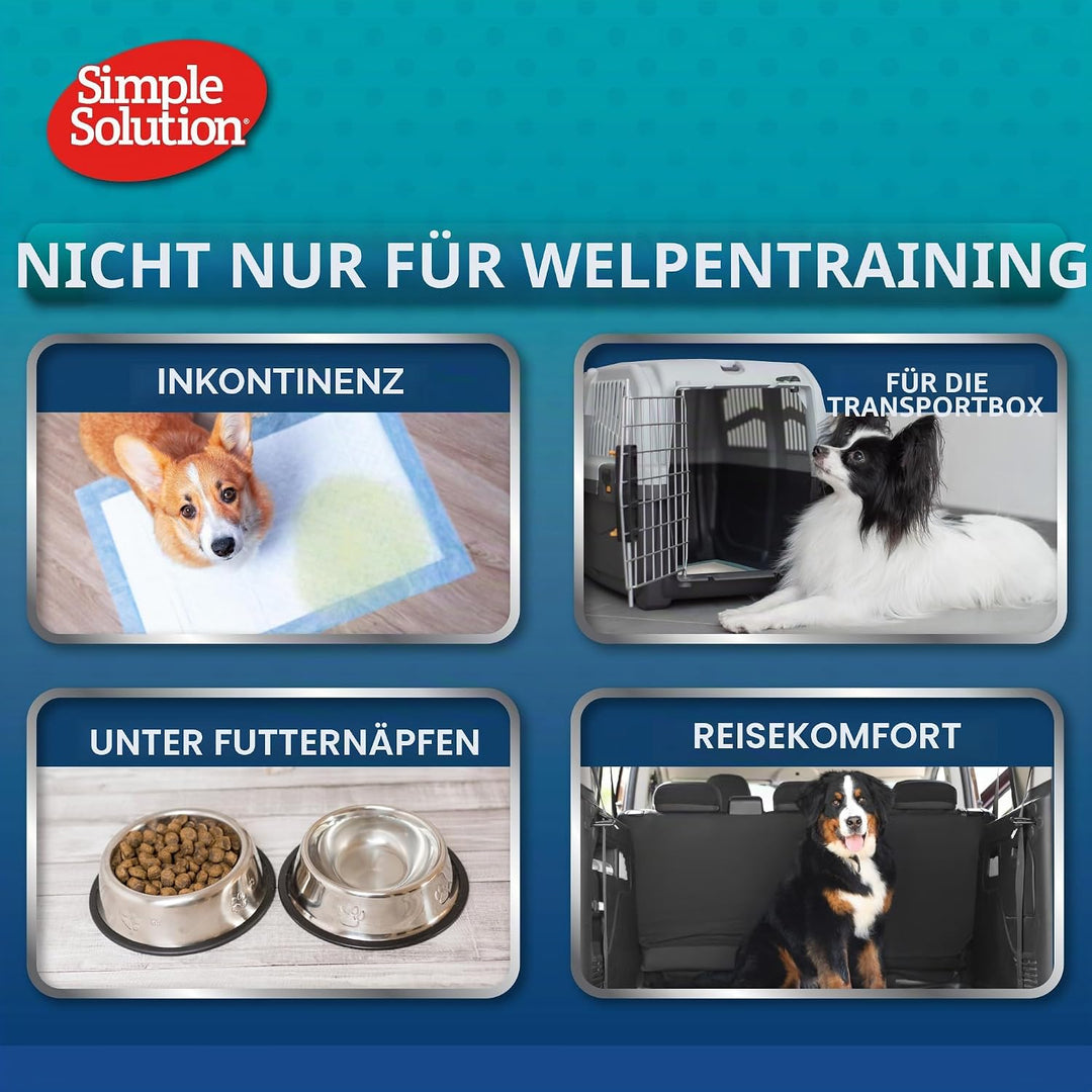 Simple Solution Absorbierende Premium Hunde- und Welpentrainingspads - Packung mit 56 Stück, 56