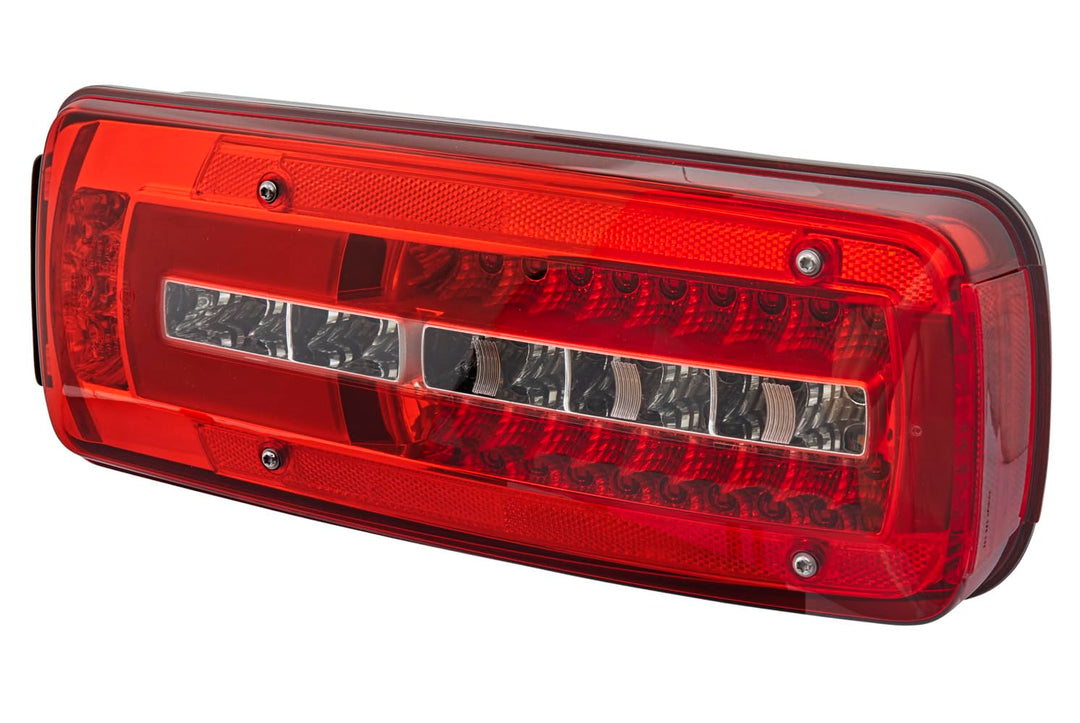 HELLA - Heckleuchte - Truck Full LED - LED - 24V - 2VP 012 381-381 mit Rückfahrwarner rechts DIN Ste