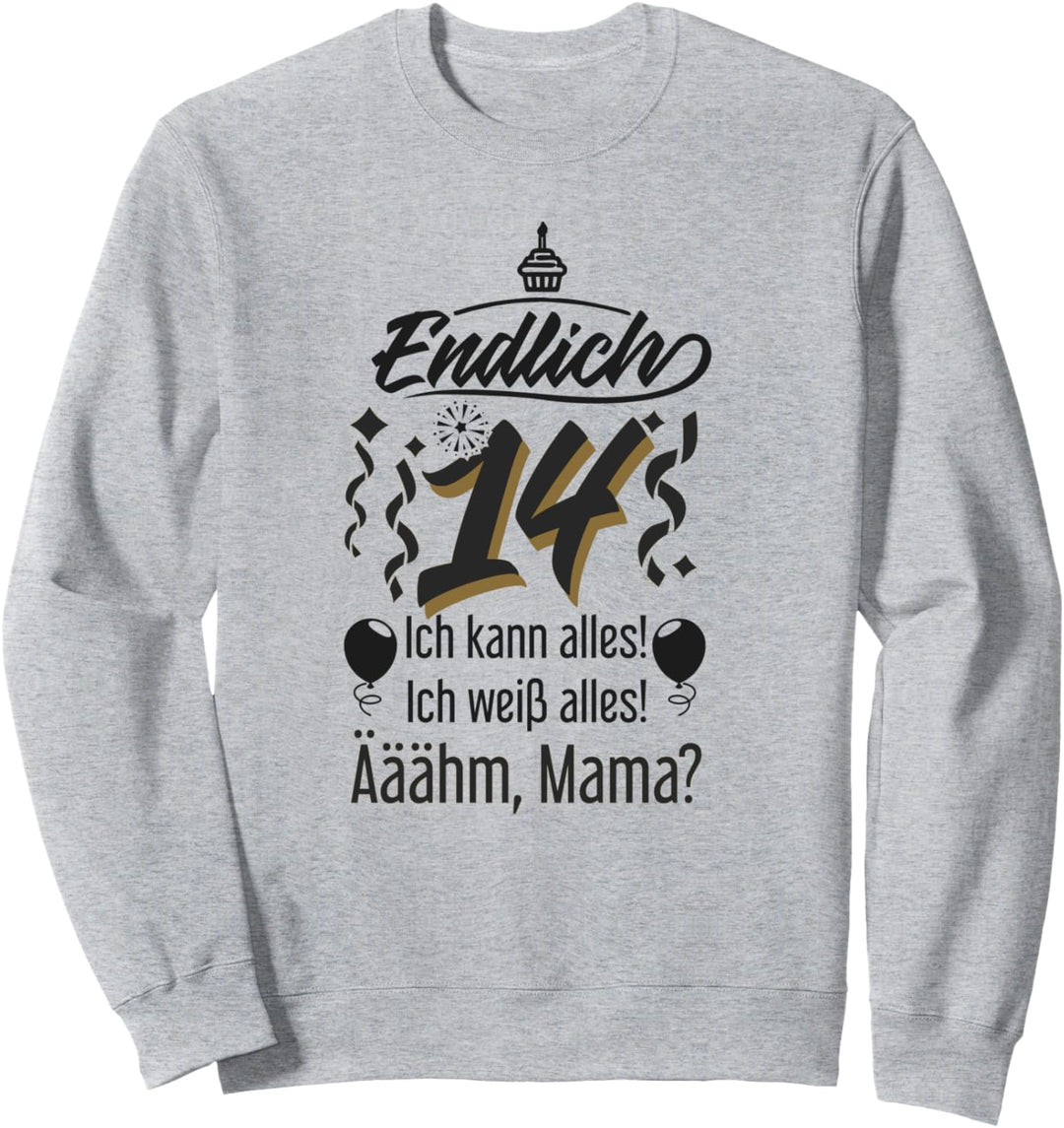 Endlich 14 Geburtstag 14 Jahre Teenager 2007 Jahrgang Sweatshirt