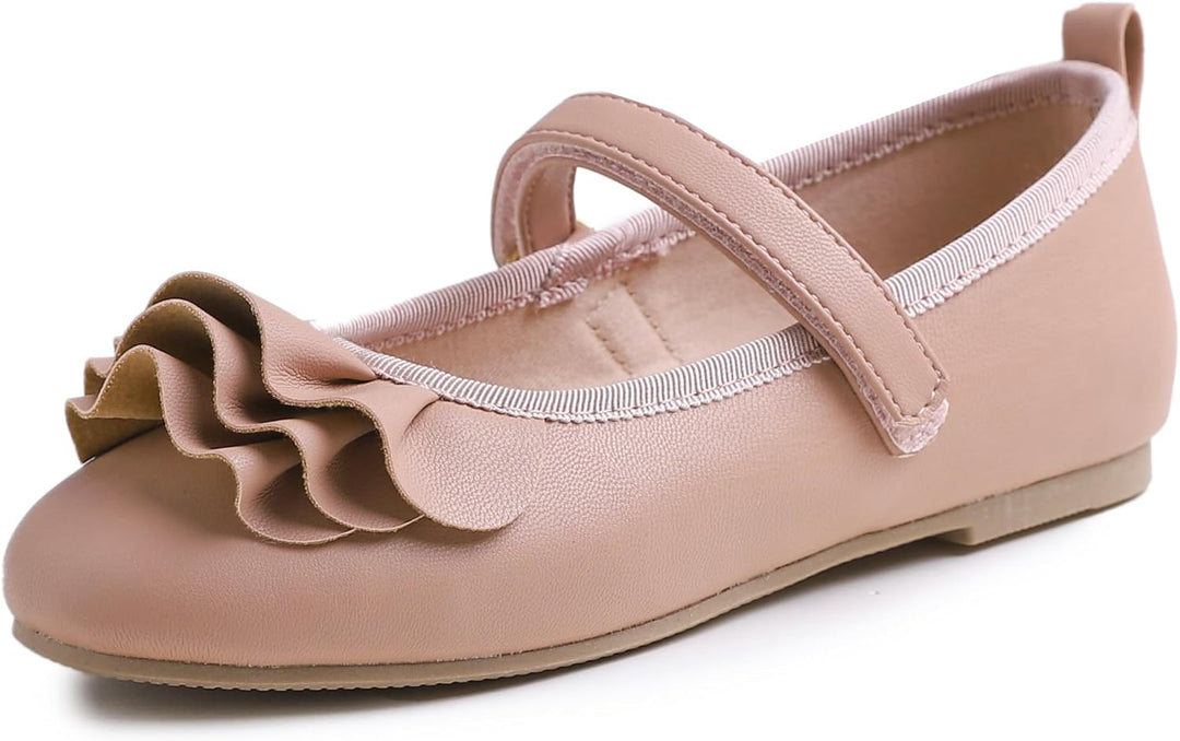 Feversole Girls Cute Dress, Mädchen süsses Kleid Mary Jane Schuhe weiche Party Urlaub Ballerinas 29