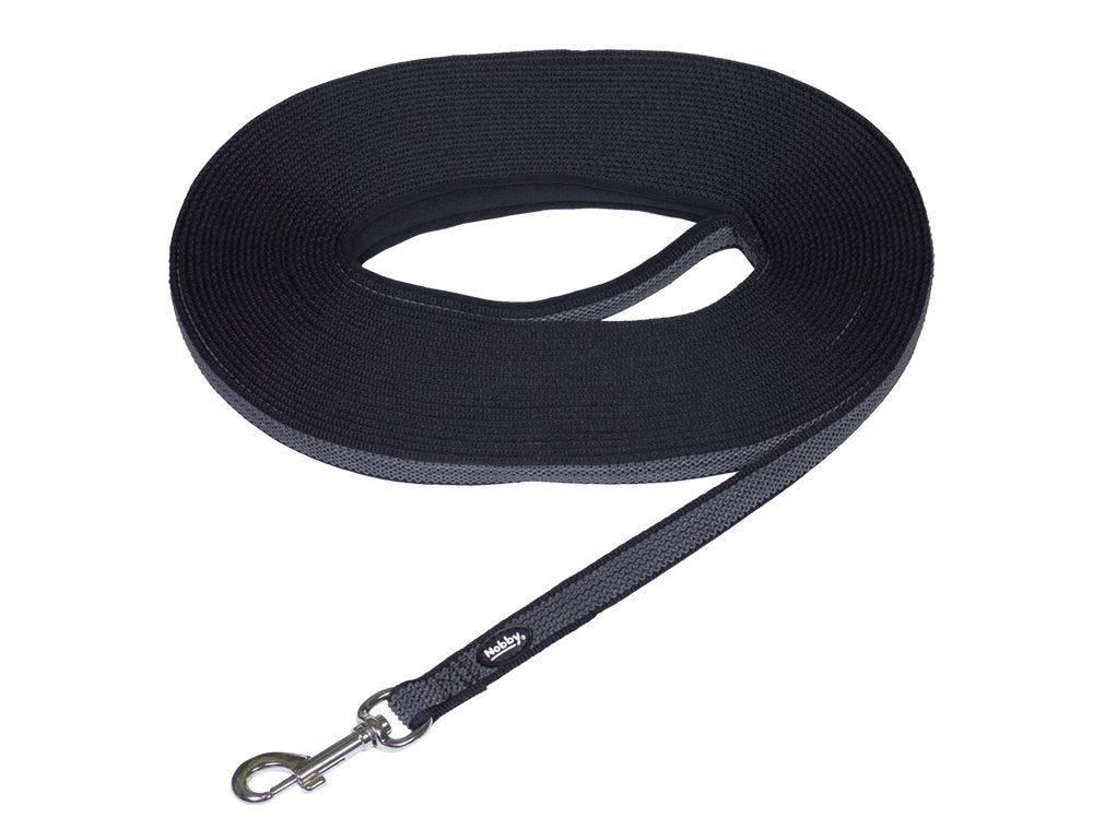 Nobby Schleppleine Anti-Slip, schwarz L: 15 m, B: 17 mm, 1 Stück 0 15 Meter, 0 15 Meter
